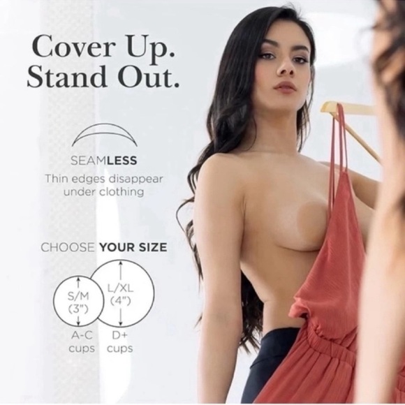 (PACK OF 5) Seamless Nude Silicone Reusable Nipple Covers (Beige) - Picture 8 of 9